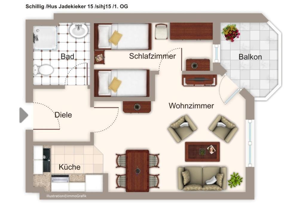 Hus Jadekieker Hus Jadekieker 15 Apartment Schillig Bagian luar foto